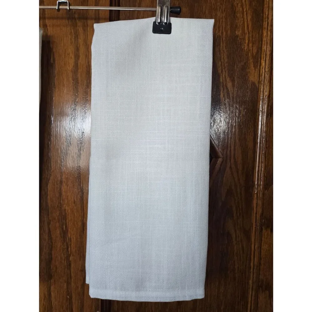 Hummingbird Floral Kitchen Tea Towels - White Set Of Two
